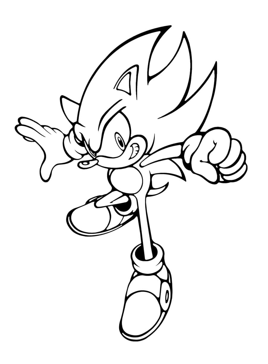 Ausmalbild Sonic Igel