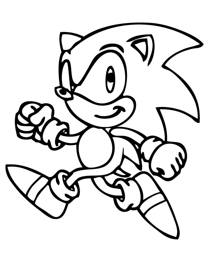 Coloring page Sonic Running