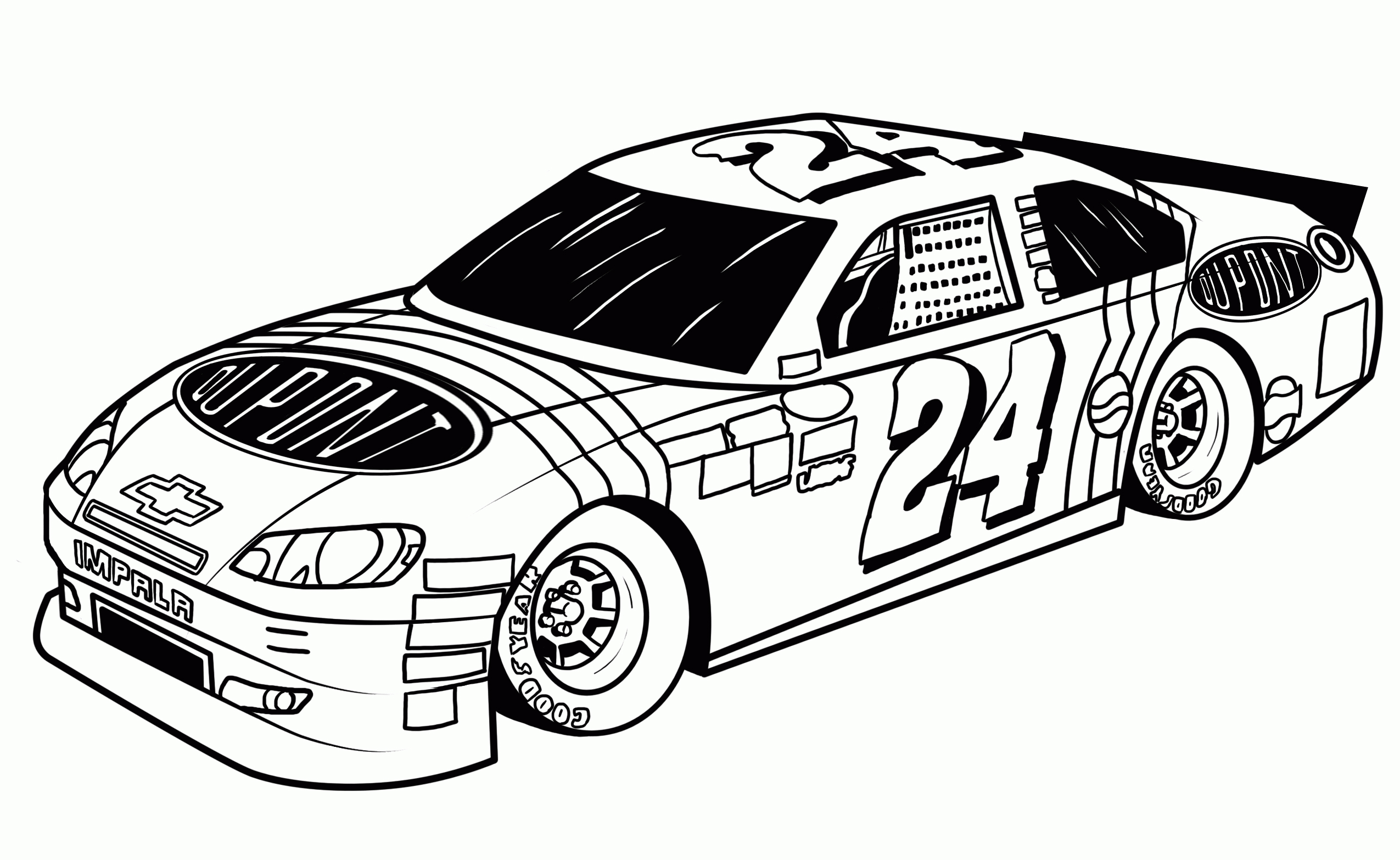 Coloring page Race cars Racing car