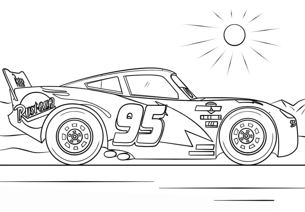 Coloring page Race cars Lightning McQueen