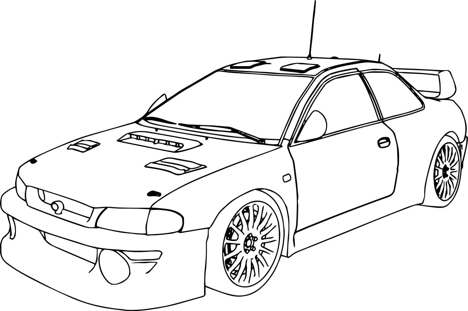 Coloring page Race cars A car for boys