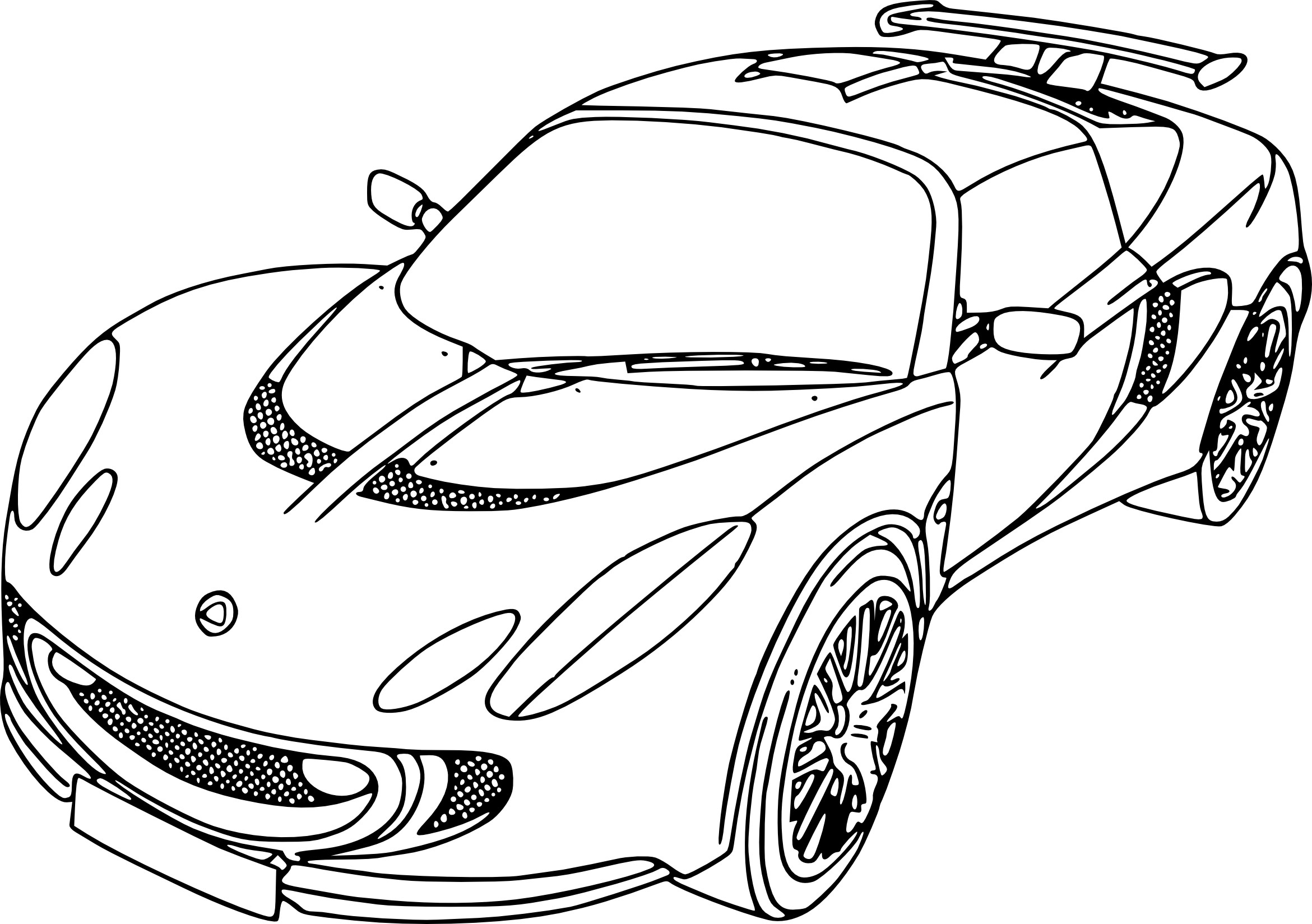 Coloring page Race cars Beautiful car