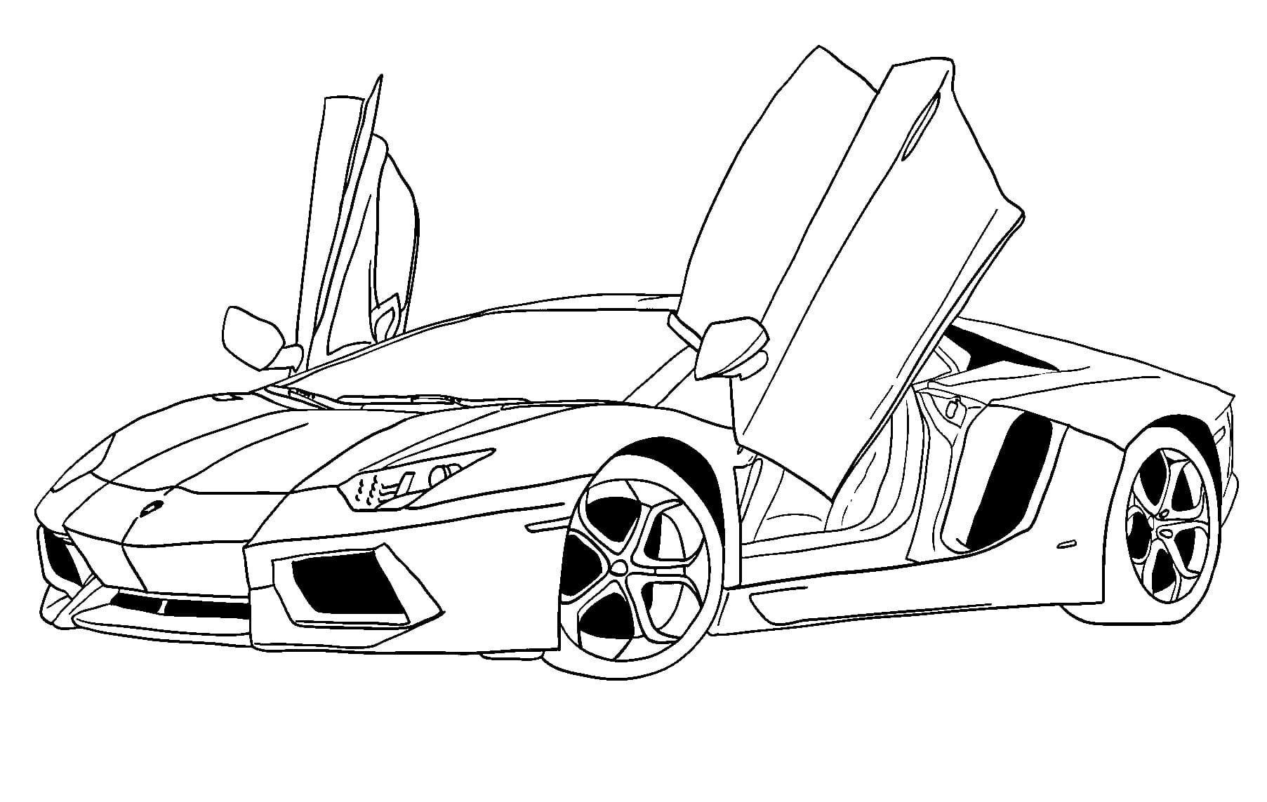 Coloriage Voitures de course Voiture de sport Lamborghini