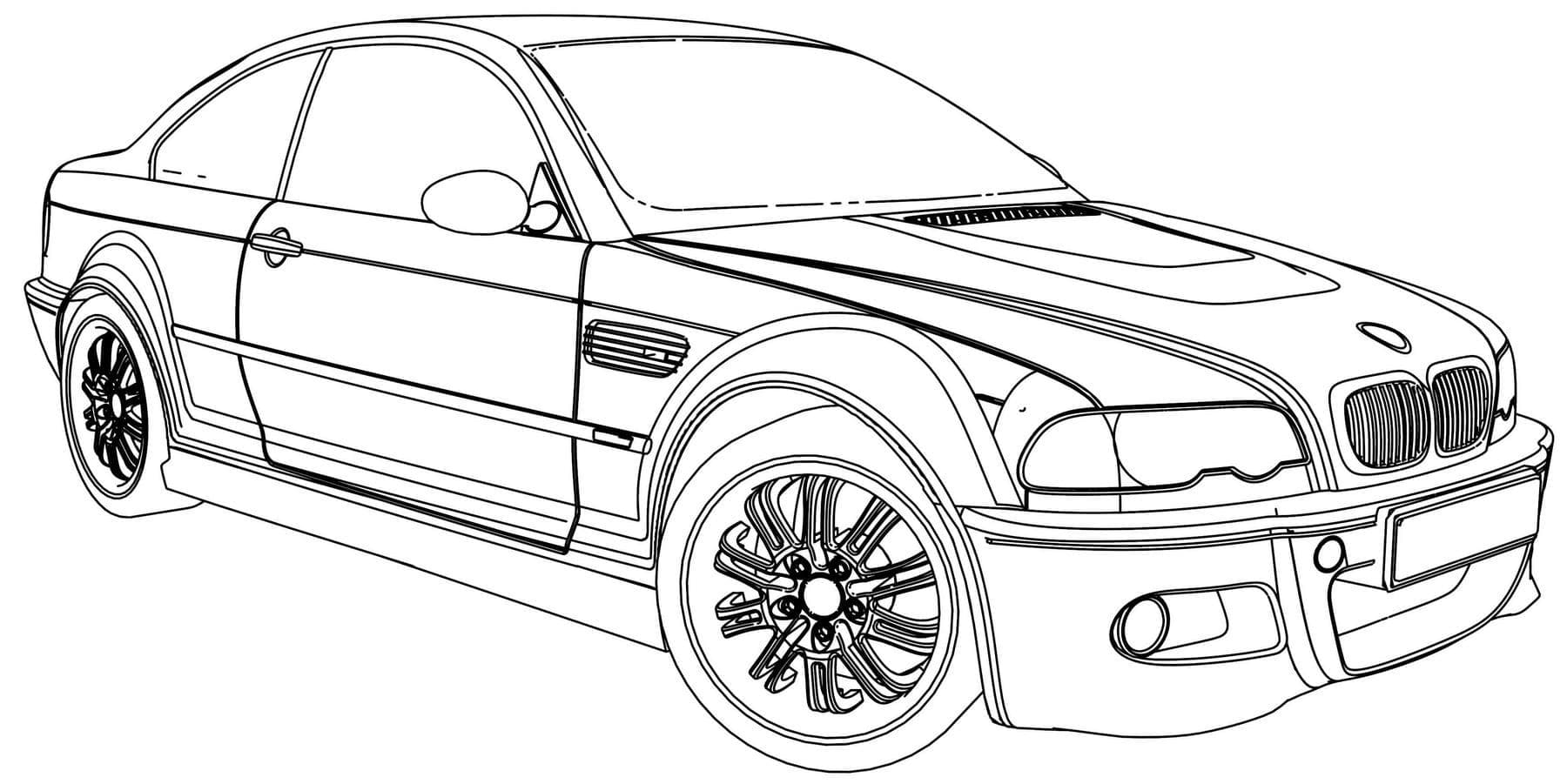Coloring page Race cars BMW