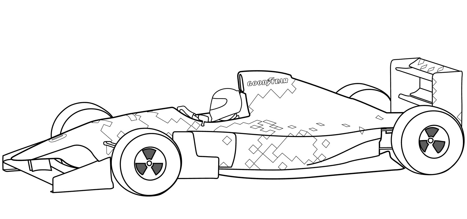 Coloring page Race cars Fast Car for boys