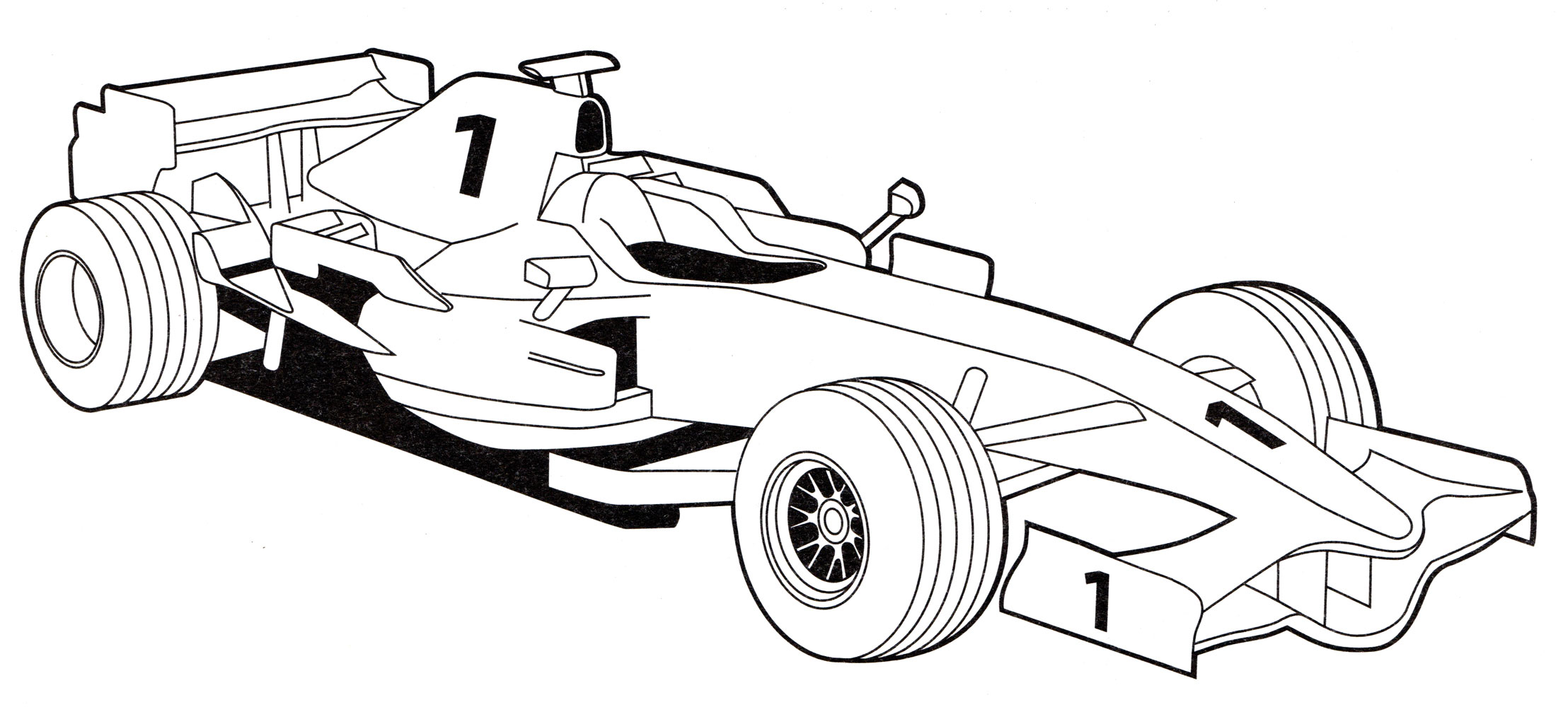 Coloring page Race cars A car for racing