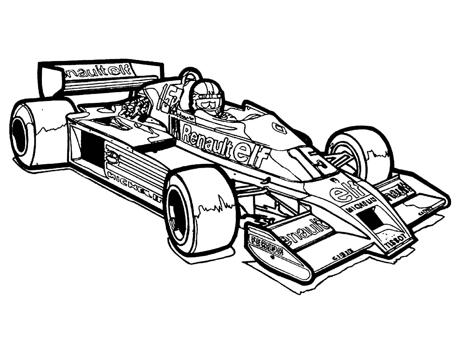 Coloring page Race cars The fastest car