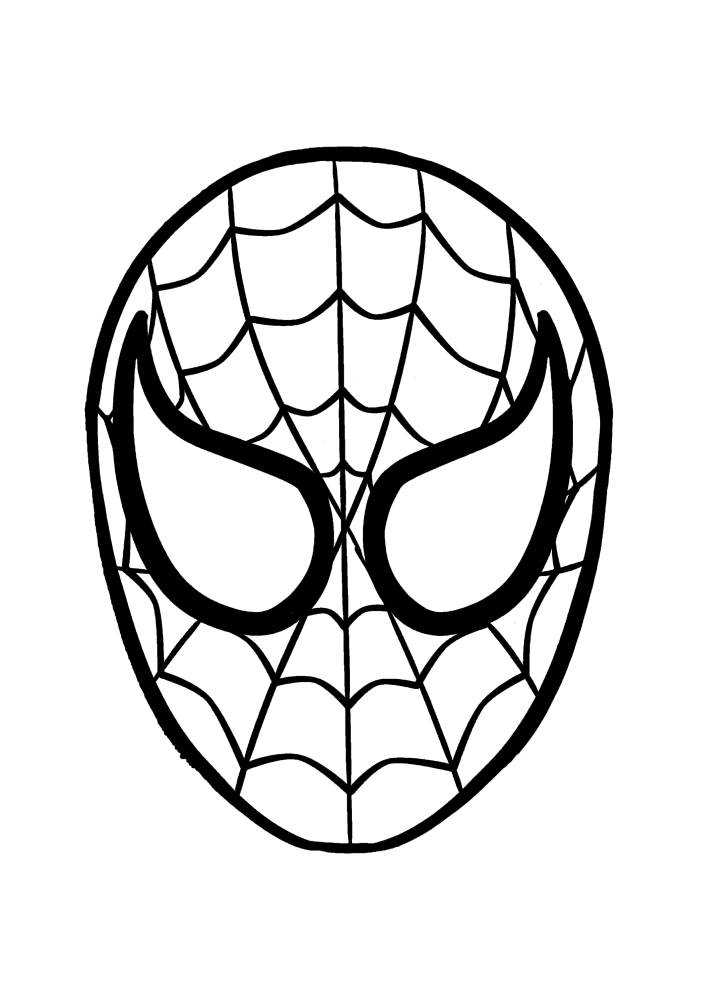 Máscara de Spiderman-libro colorear -