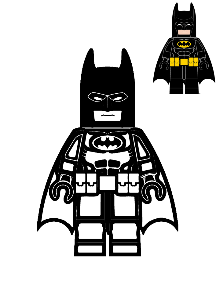 Lego Batman and the pattern.