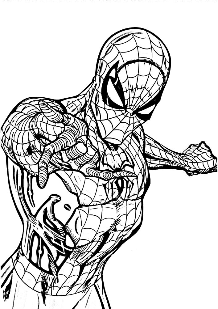 Раскраска Человека-паука - распечатать или скачать бесплатно