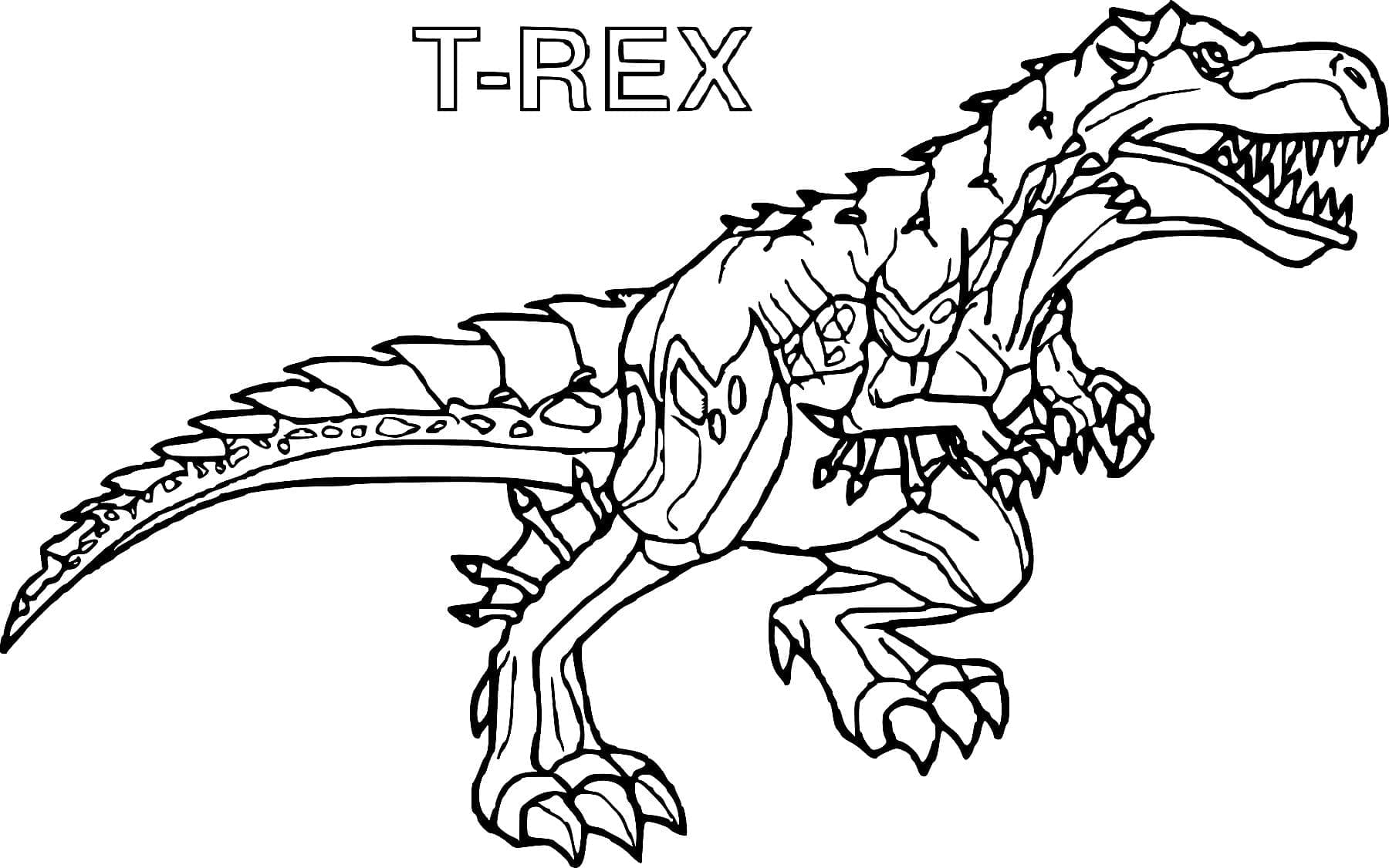 Coloring page T-rex T-Rex