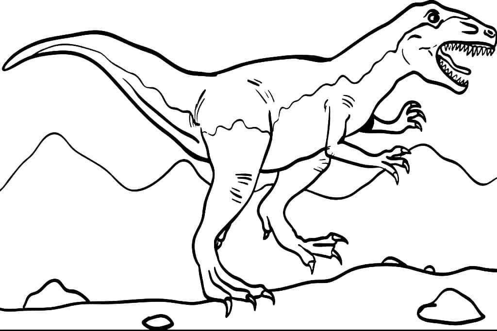 Coloring page T-rex Dinosaur