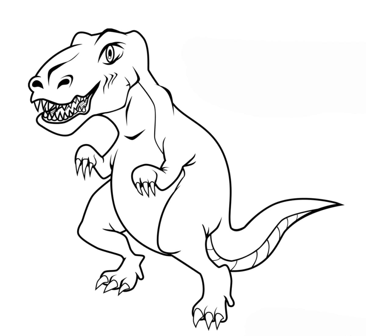 Coloring page T-rex Dinosaur T-Rex for boys 6-7 years old