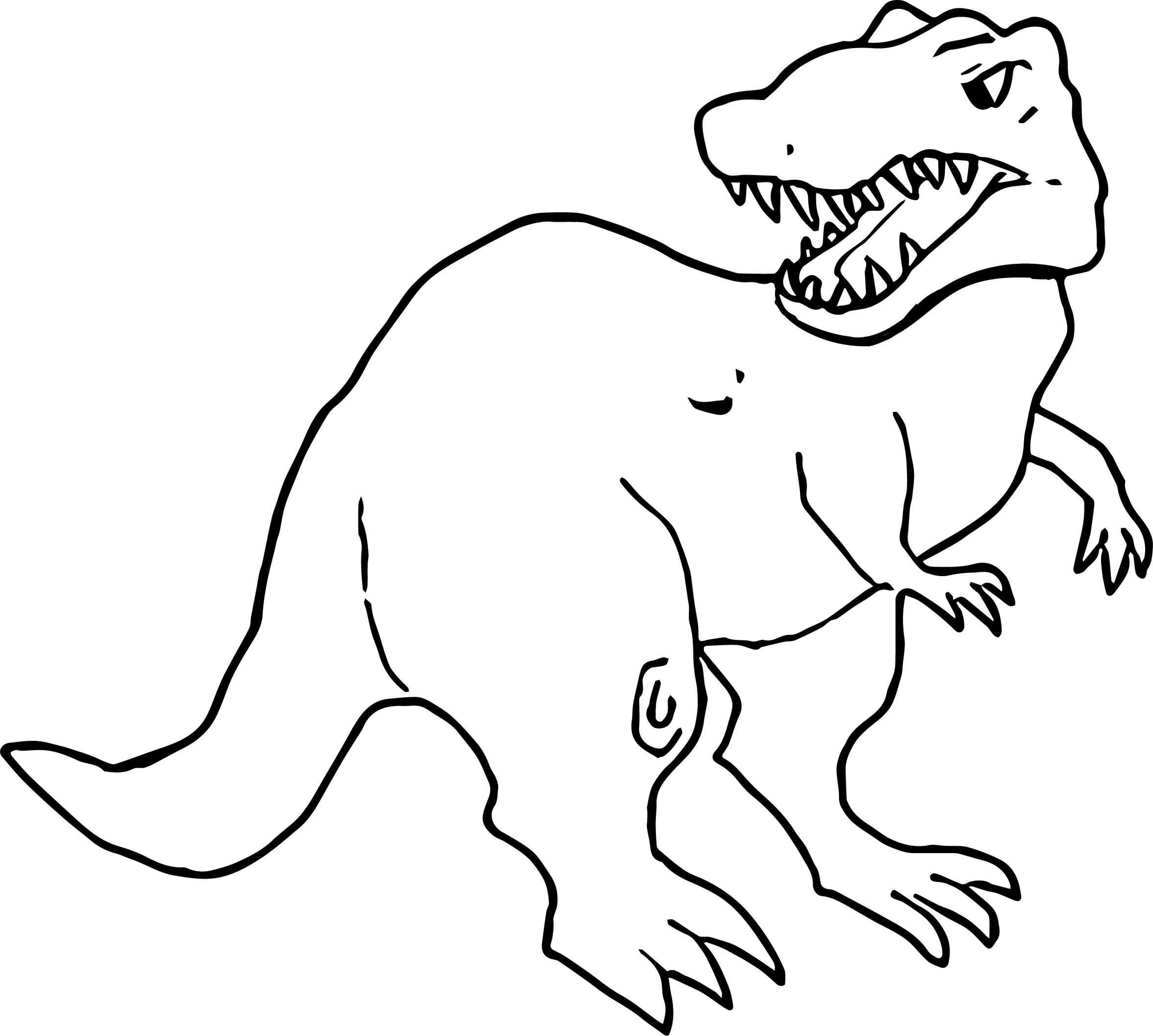 Para Colorir T-rex Um antigo habitante do nosso planeta