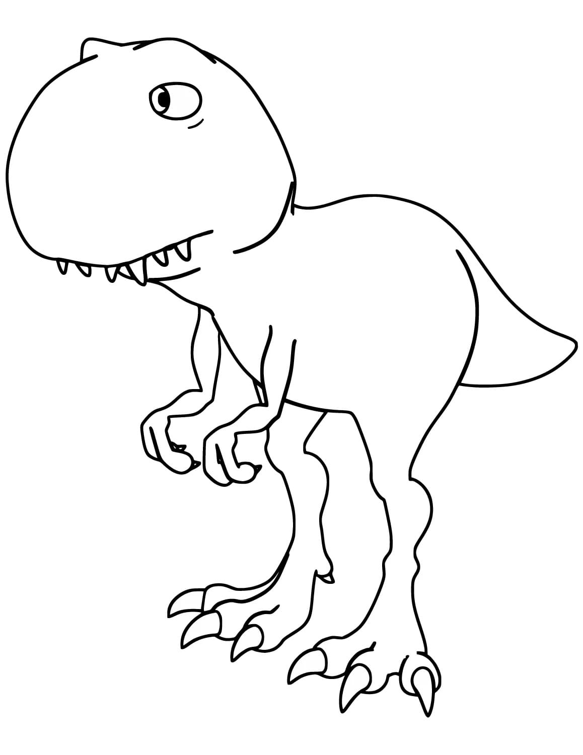 Coloring page T-rex Dinosaur T-Rex for boys 4-5 years old