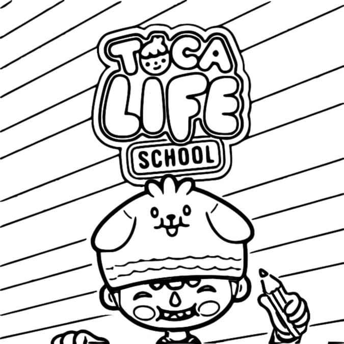 Coloring page Toca Boca Toca Boca School