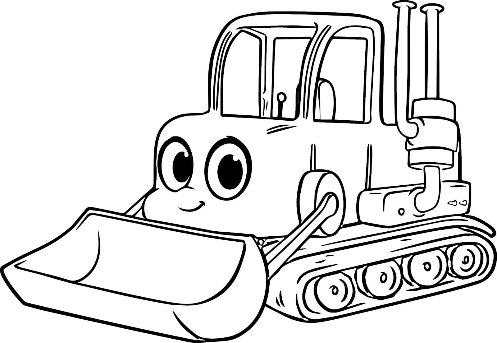 Coloring page Tractor Tractor on tracks