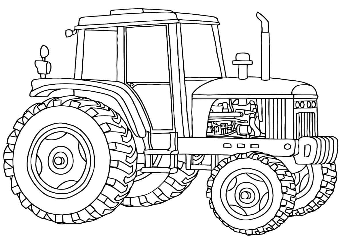 Coloring page Tractor Drawing of a tractor