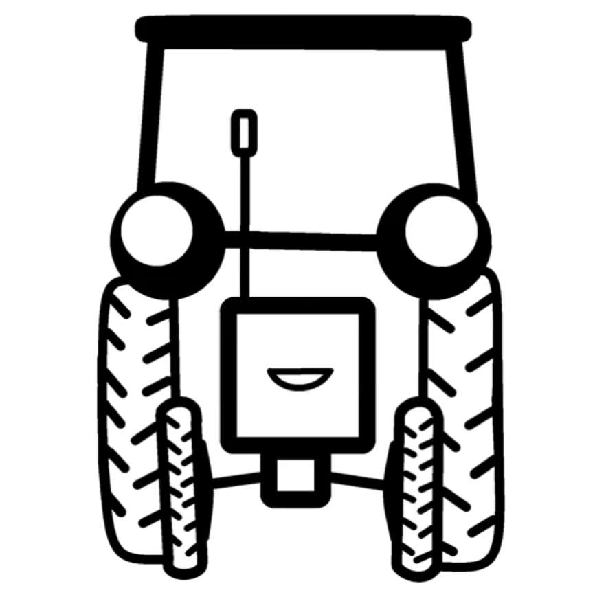 Coloring page Tractor Tractor in front