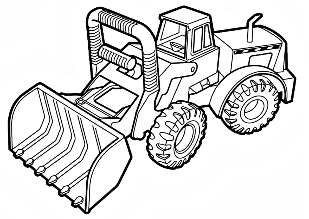 Coloriage Tracteur Gros tracteur