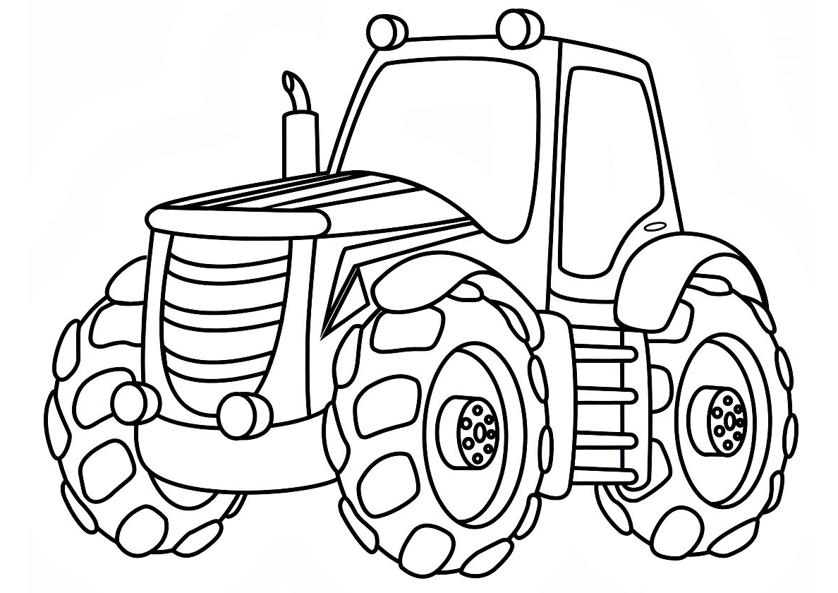 Coloring page Tractor Tractor for boys