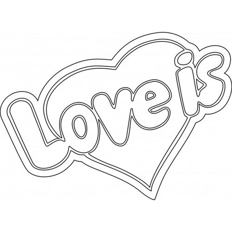 Para Colorear Día de San Valentín ¿Qué es Love Is?