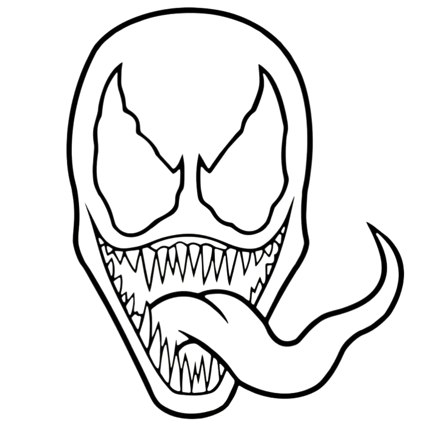 Ausmalbild Venom Das Gesicht des Venom