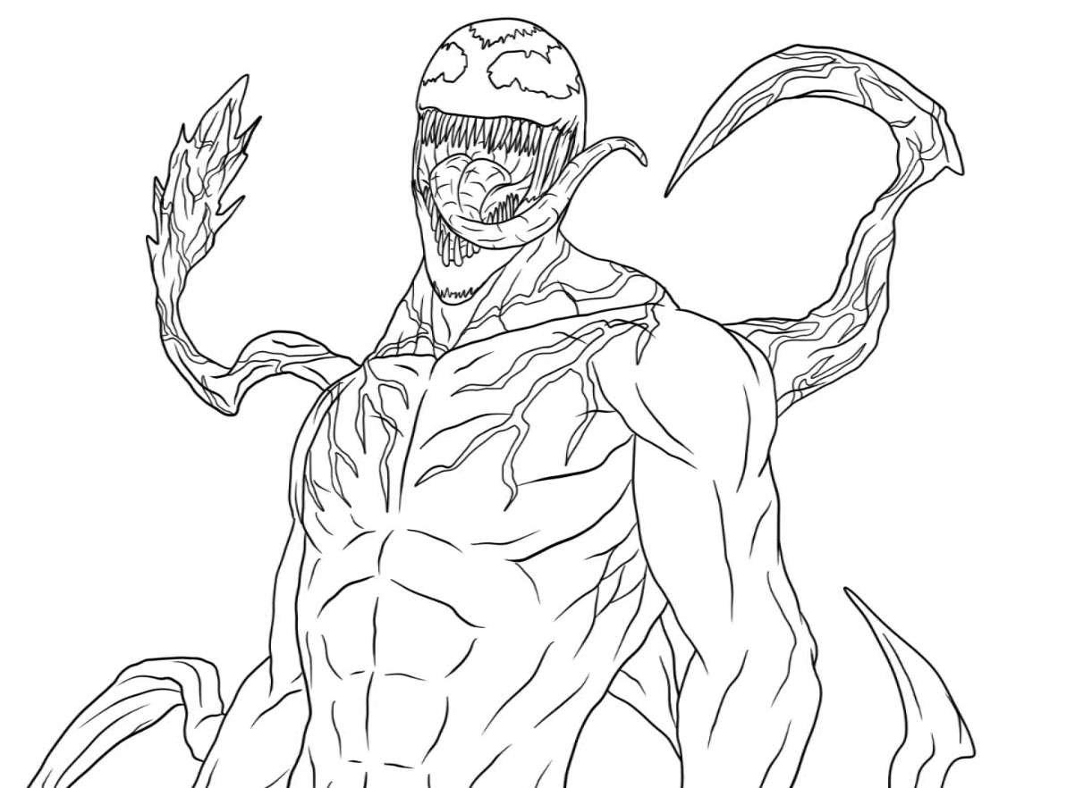 Ausmalbild Venom Monster Carnage