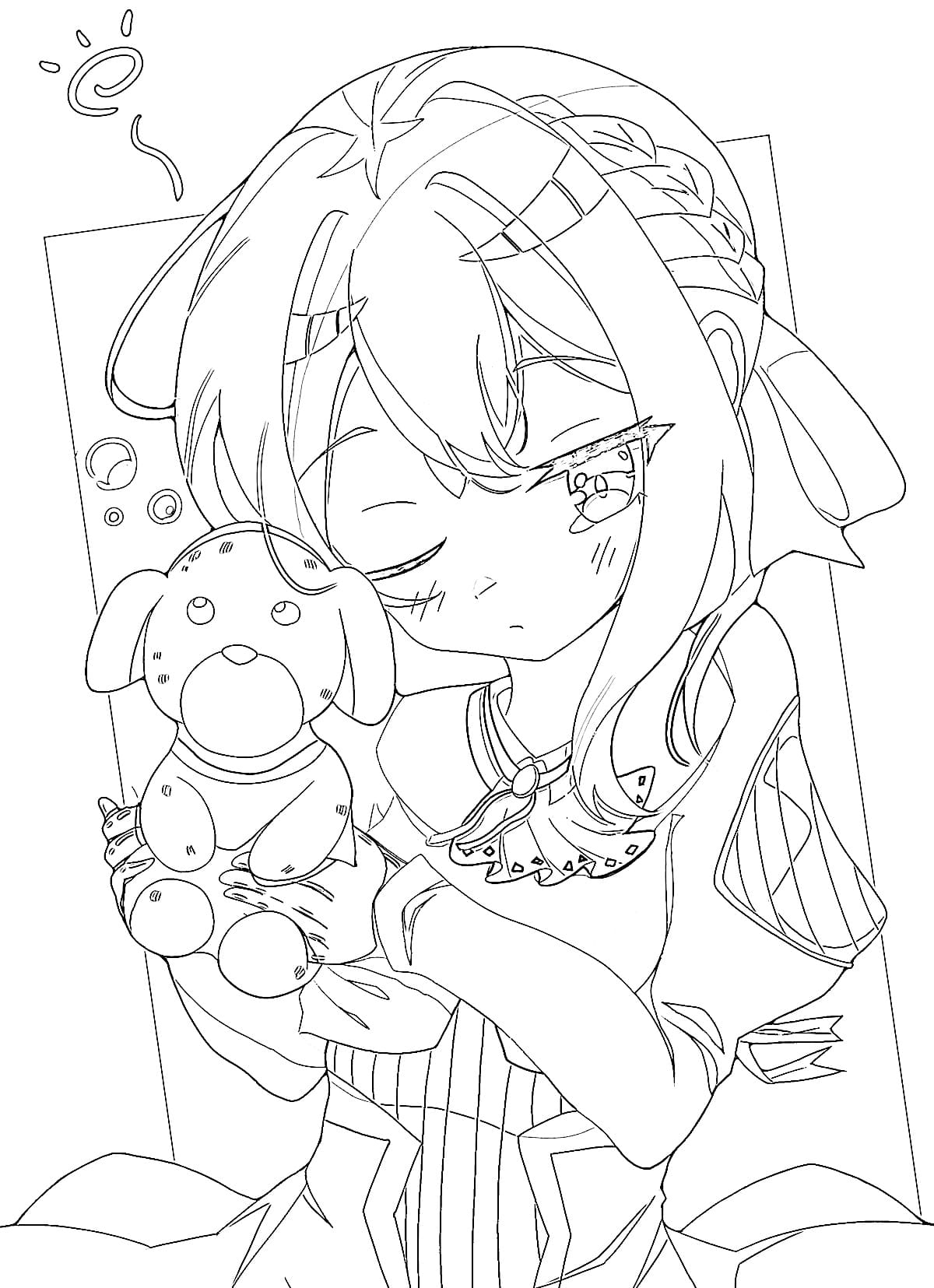 Coloring page Violet Evergarden Chibi