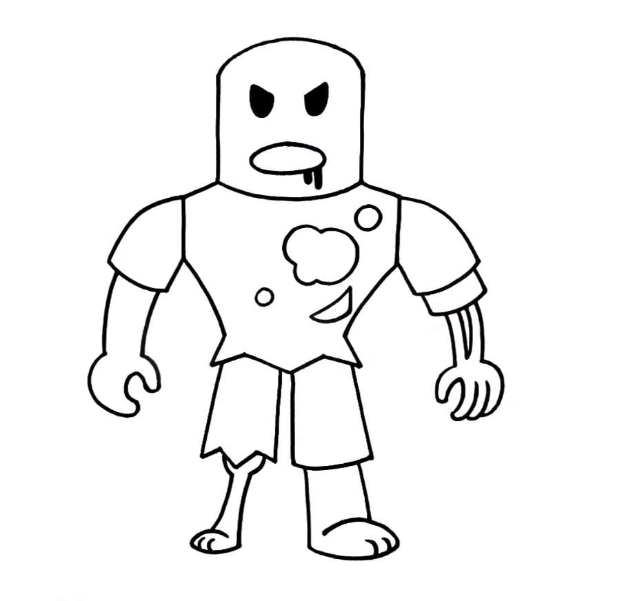 Coloring page Zombies Roblox Zombies