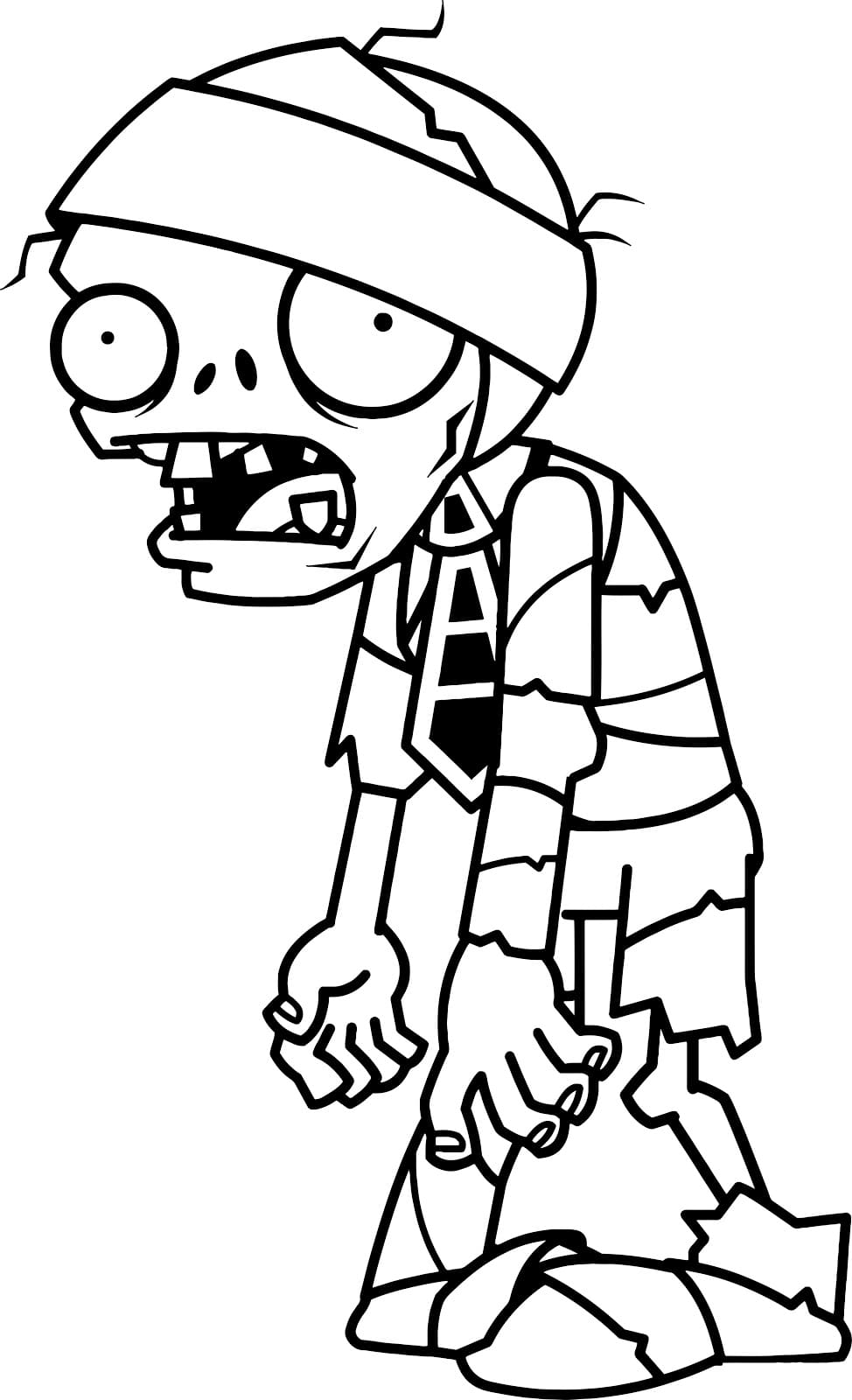Coloring page Zombies Scary zombie