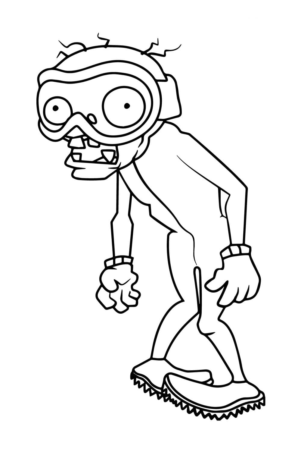 Coloring page Zombies Underwater Zombie