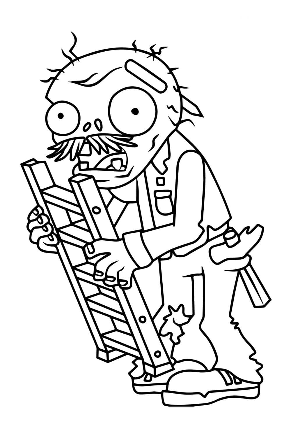 Coloring page Zombies Builder