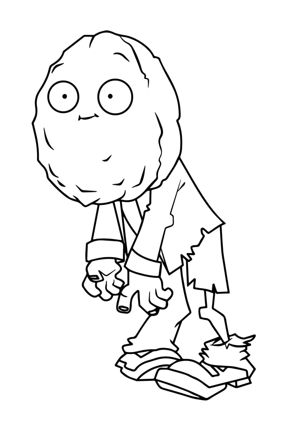 Coloring page Zombies Nut