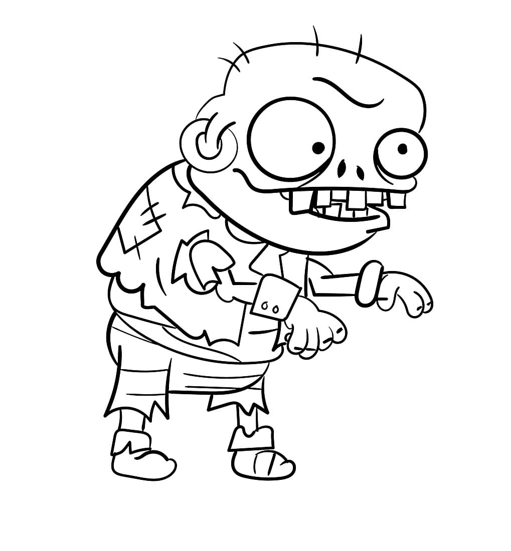 Coloring Pages Zombies Little zombie Print