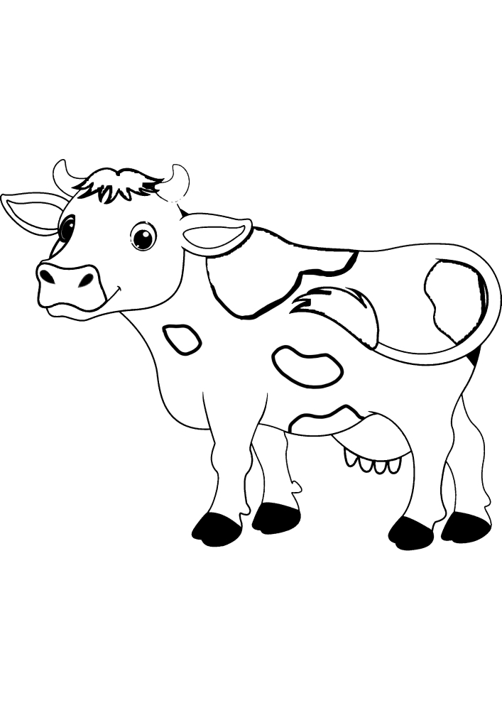 Cow Coloring Book - 110 images - the largest collection. Print or download  for free. 