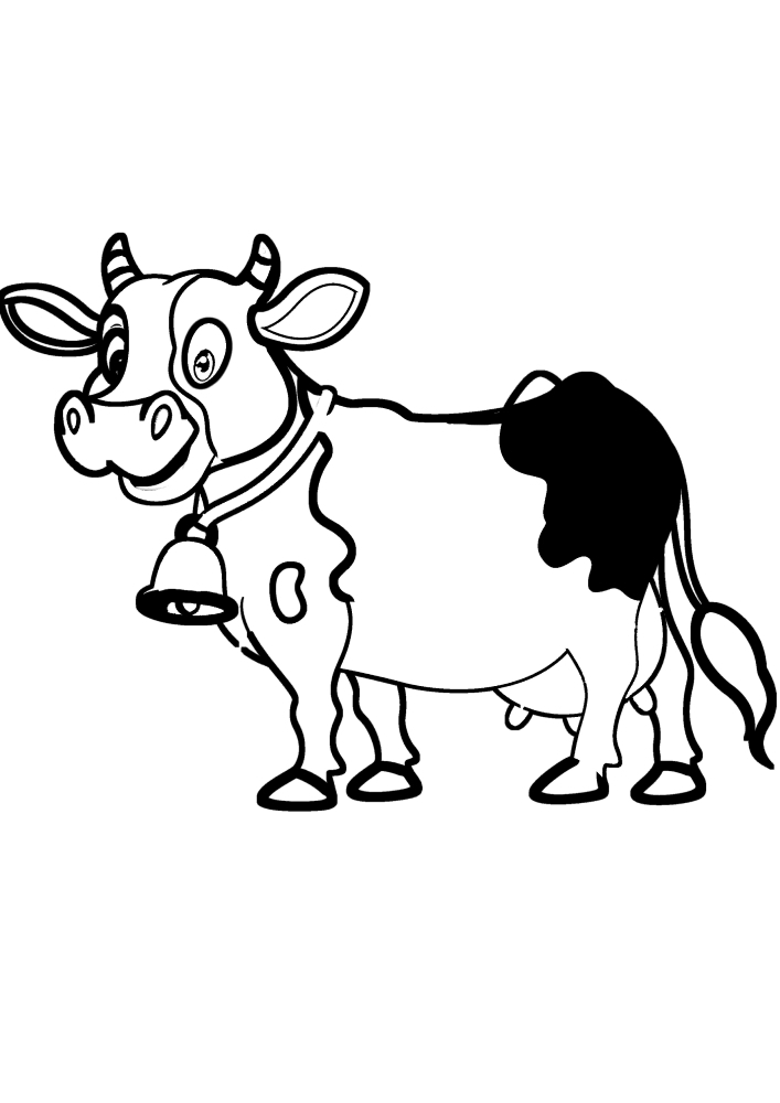 Корова с колокольчиком