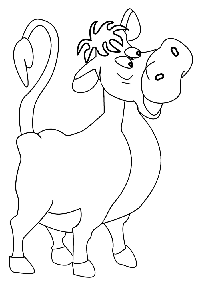 Growing up calf-coloring book from the cartoon