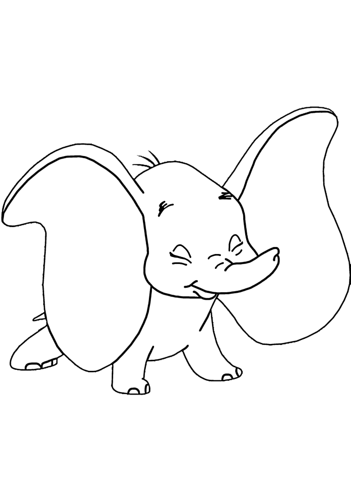 Baby elephant with big ears 