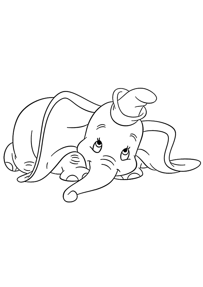 Dumbo se diverte - coloração