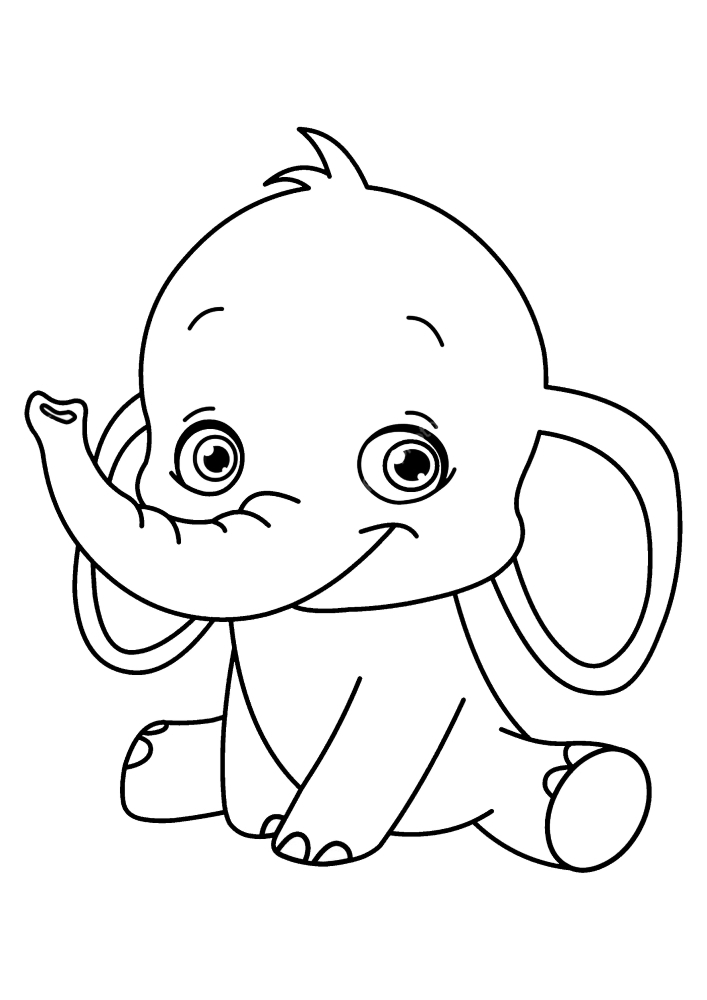 Anti-stress Elephant coloring book