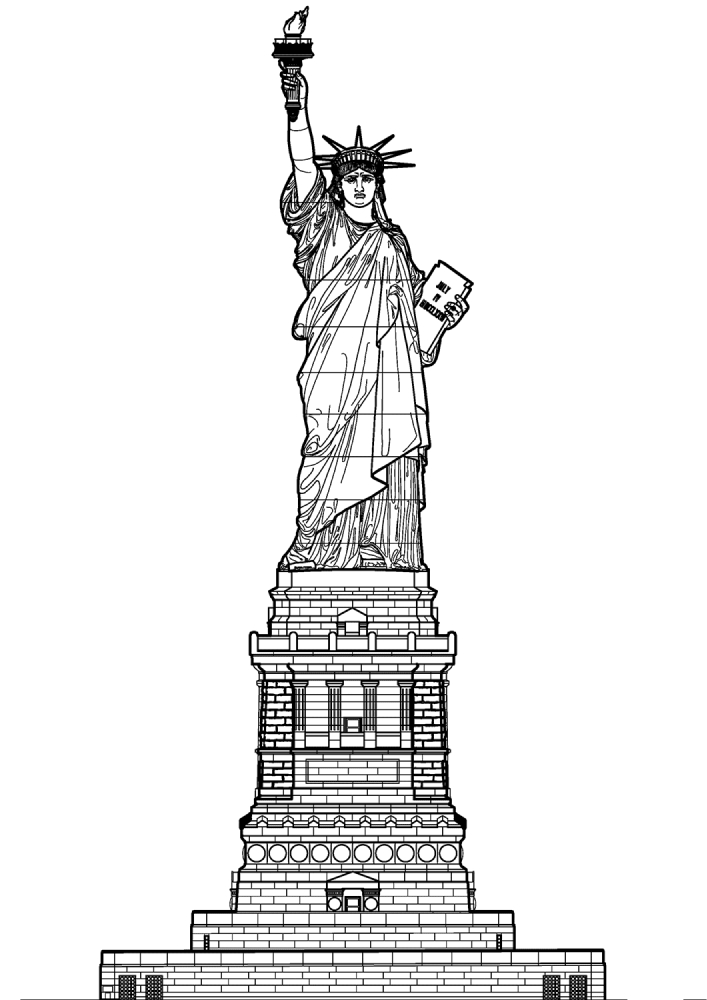 Estátua da liberdade de corpo inteiro