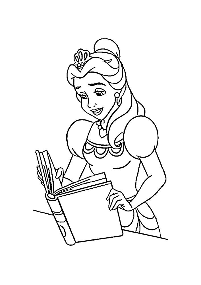 Belle lê um livro