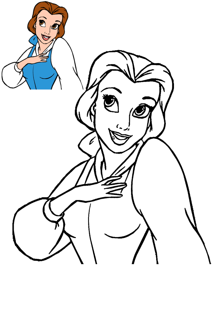 Belle-coloring book with a pattern of coloring