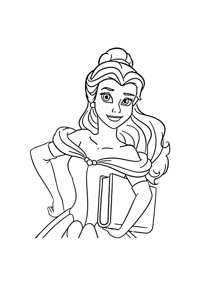 Mesmo se tornando uma princesa, Belle adora ler livros!
