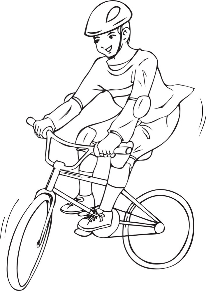 Menina em uma bicicleta