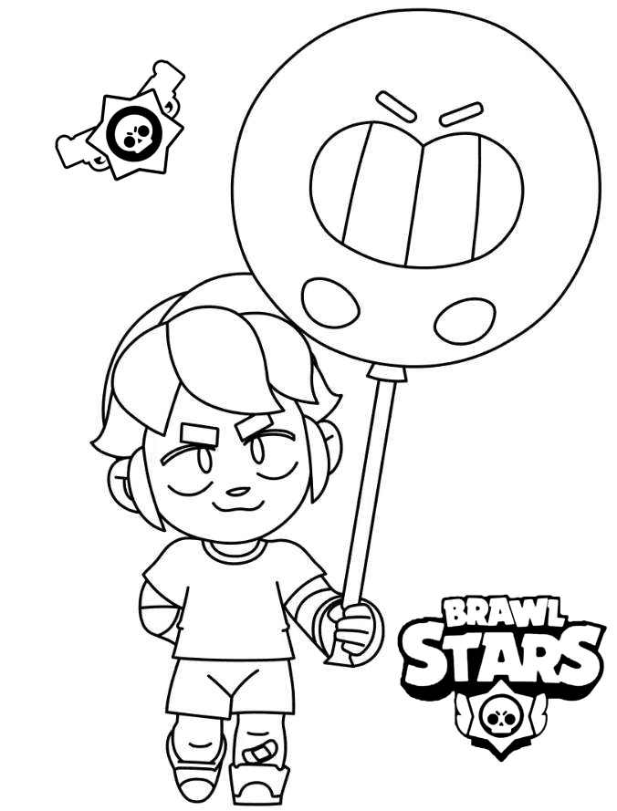 Coloring page New Brawl Stars Gus