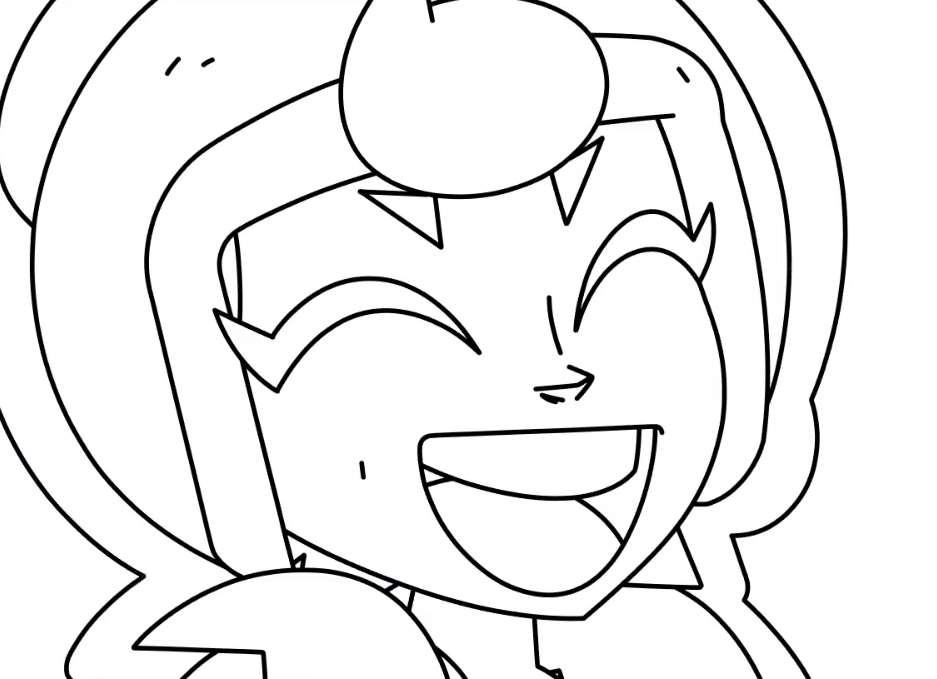 Coloring page Brawl Stars Icon Janet