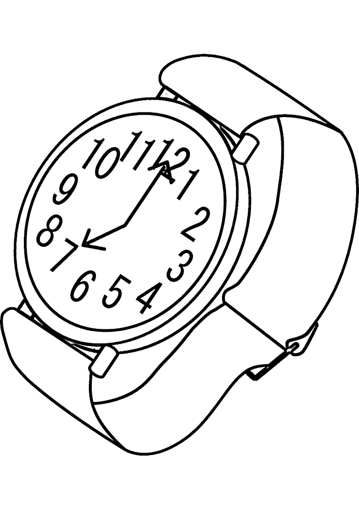 Relógio de pulso com mãos