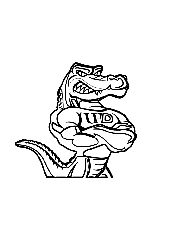 Strong crocodile-coloring book